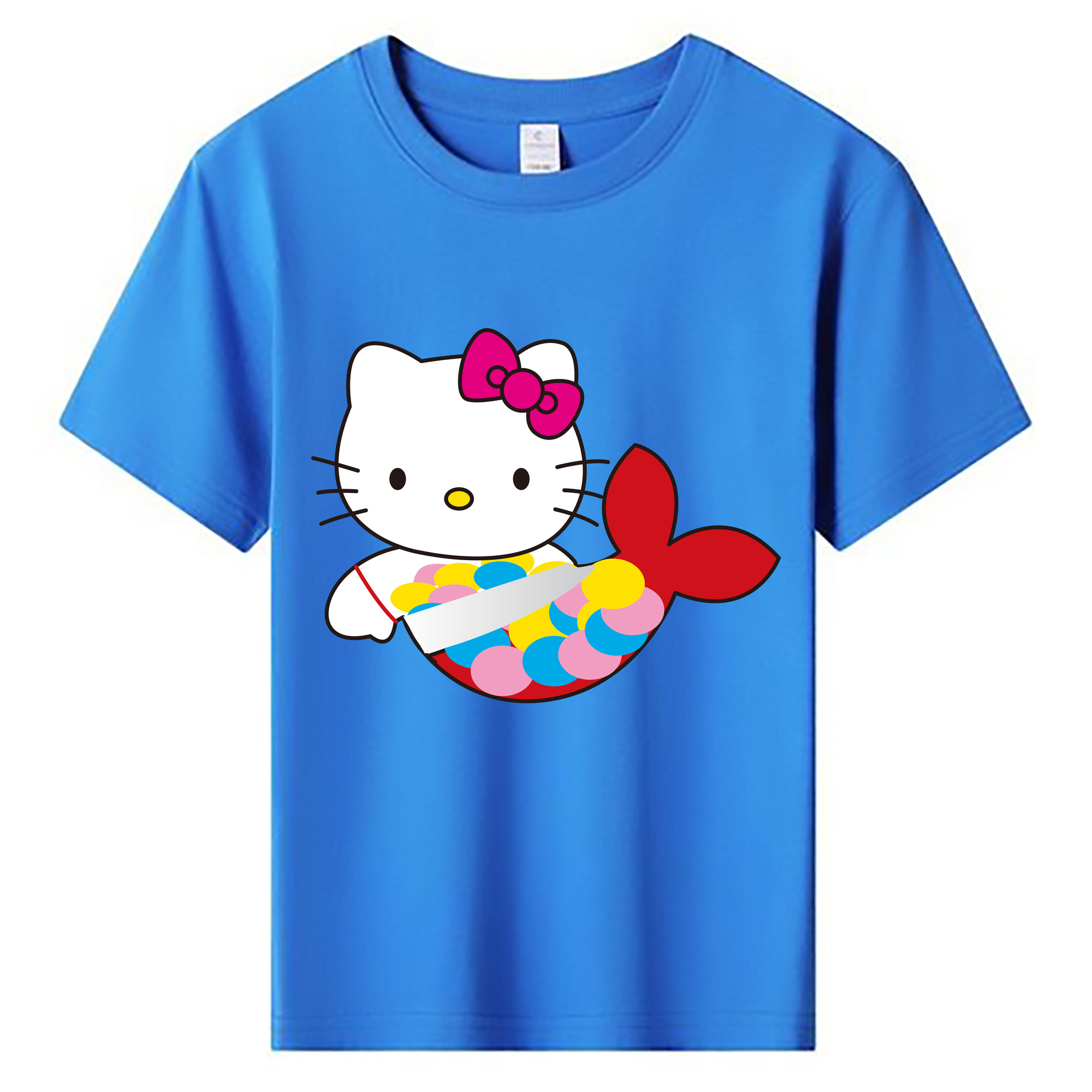 （画像用） Hello Kitty ハローキティ 綿100％キッズTシャツ（フロントプリント）